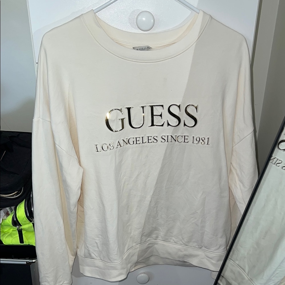 Guess Off-White Logo Sweatshirt